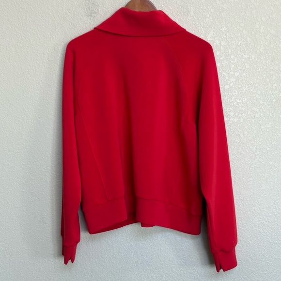 SPANX AirEssentials Soft Red Half Zip Pullover Scuba Sweatshirt Top 1X Athletic - Picture 4 of 8